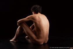 Nude Man Another Sitting poses - simple Slim Medium Black Sitting poses - ALL Standard Photoshoot Realistic